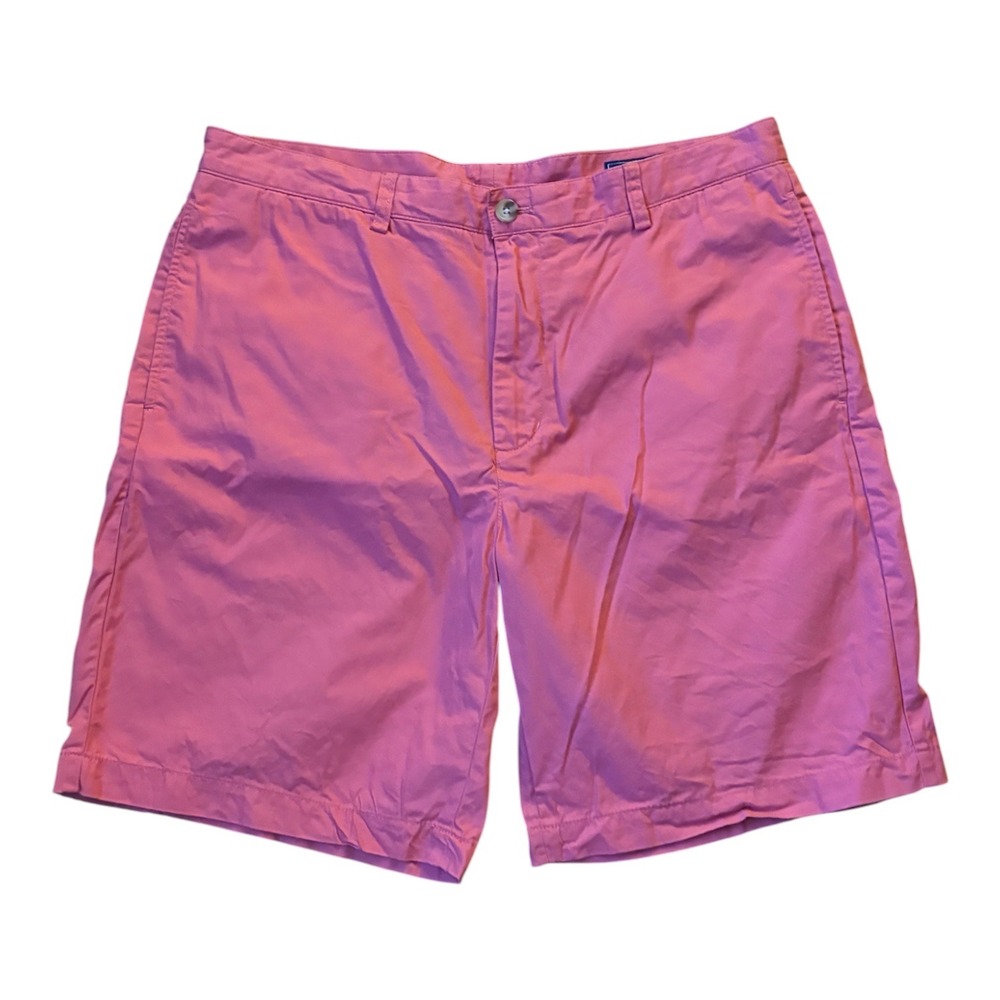 Vineyard Vines Mens Club Shorts Pink Cotton Twill Chino 9‎ Inch Inseam Size 36